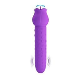 PRETTY LOVE - VIBRADOR ESTIMULADOR ORAL Y CLITORAL RECARGABLE DANNELL MORADO
