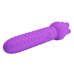 PRETTY LOVE - VIBRADOR ESTIMULADOR ORAL Y CLITORAL RECARGABLE DANNELL MORADO