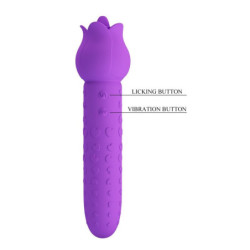 PRETTY LOVE - VIBRADOR ESTIMULADOR ORAL Y CLITORAL RECARGABLE DANNELL MORADO