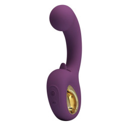 PRETTY LOVE - VIBRADOR RECARGABLE BRYNNLEE CON ESTIMULADOR ORAL, 10 VIBRACIONES Y 5 FUNCIONES DE LAMIDAS, COLOR MORADO