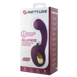 PRETTY LOVE - VIBRADOR RECARGABLE BRYNNLEE CON ESTIMULADOR ORAL, 10 VIBRACIONES Y 5 FUNCIONES DE LAMIDAS, COLOR MORADO