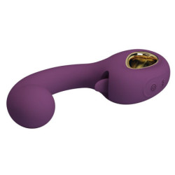 PRETTY LOVE - VIBRADOR RECARGABLE BRYNNLEE CON ESTIMULADOR ORAL, 10 VIBRACIONES Y 5 FUNCIONES DE LAMIDAS, COLOR MORADO