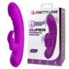 PRETTY LOVE - VIBRADOR RECARGABLE MONICA DE DOBLE ESTIMULACIÓN PARA EL PUNTO G Y EL CLÍTORIS, COLOR MORADO