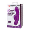 PRETTY LOVE - VIBRADOR RECARGABLE MONICA DE DOBLE ESTIMULACIÓN PARA EL PUNTO G Y EL CLÍTORIS, COLOR MORADO