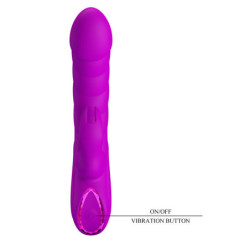 PRETTY LOVE - VIBRADOR RECARGABLE MONICA DE DOBLE ESTIMULACIÓN PARA EL PUNTO G Y EL CLÍTORIS, COLOR MORADO