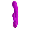 PRETTY LOVE - VIBRADOR RECARGABLE MONICA DE DOBLE ESTIMULACIÓN PARA EL PUNTO G Y EL CLÍTORIS, COLOR MORADO