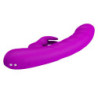 PRETTY LOVE - VIBRADOR RECARGABLE MONICA DE DOBLE ESTIMULACIÓN PARA EL PUNTO G Y EL CLÍTORIS, COLOR MORADO