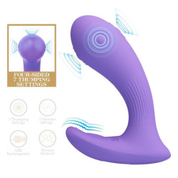 PRETTY LOVE - VIBRADOR DE DOBLE ESTIMULACIÓN RECARGABLE ANDROMEDA MORADO