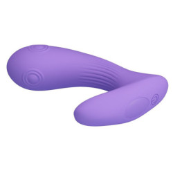 PRETTY LOVE - VIBRADOR DE DOBLE ESTIMULACIÓN RECARGABLE ANDROMEDA MORADO