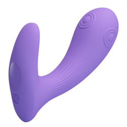 PRETTY LOVE - VIBRADOR DE DOBLE ESTIMULACIÓN RECARGABLE ANDROMEDA MORADO