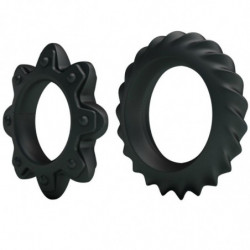 BAILE - KIT DE 2 ANILLOS DE SILICONA FLORALES