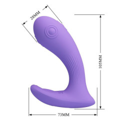 PRETTY LOVE - VIBRADOR DE DOBLE ESTIMULACIÓN RECARGABLE ANDROMEDA MORADO