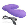 PRETTY LOVE - VIBRADOR DE DOBLE ESTIMULACIÓN RECARGABLE ANDROMEDA MORADO