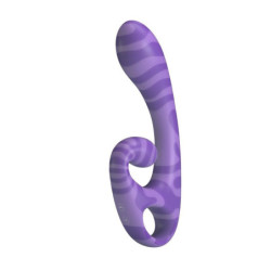 PRETTY LOVE - VIBRADOR DE VERANO DE DOBLE EXTREMO CON MANGO 19 CM Ø 3,5 CM MORADO