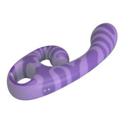 PRETTY LOVE - VIBRADOR DE VERANO DE DOBLE EXTREMO CON MANGO 19 CM Ø 3,5 CM MORADO