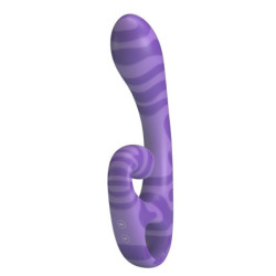 PRETTY LOVE - VIBRADOR DE VERANO DE DOBLE EXTREMO CON MANGO 19 CM Ø 3,5 CM MORADO
