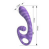 PRETTY LOVE - VIBRADOR DE VERANO DE DOBLE EXTREMO CON MANGO 19 CM Ø 3,5 CM MORADO
