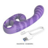 PRETTY LOVE - VIBRADOR DE VERANO DE DOBLE EXTREMO CON MANGO 19 CM Ø 3,5 CM MORADO