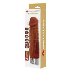 PRETTY LOVE - VIBRADOR REALISTA DUKE 23,5 CM Ø 4,8 CM MARRÓN
