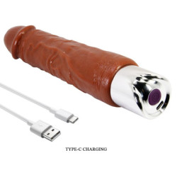 PRETTY LOVE - VIBRADOR PRO REALISTA 23,5 CM Ø 4,8 CM MARRÓN