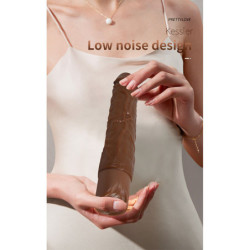 PRETTY LOVE - DILDO VIBRADOR REALISTA KESSLER CON 10 MODOS DE VIBRACIÓN Y 10 INTENSIDADES, 22 CM, MARRÓN
