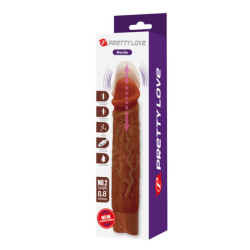 PRETTY LOVE - DILDO VIBRADOR REALISTA KESSLER CON 10 MODOS DE VIBRACIÓN Y 10 INTENSIDADES, 22 CM, MARRÓN
