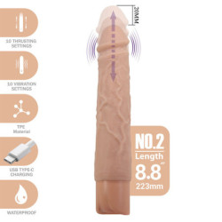 PRETTY LOVE - DILDO VIBRADOR REALISTA KESSLER CON 10 MODOS DE VIBRACIÓN Y 10 INTENSIDADES, 22 CM NATURAL