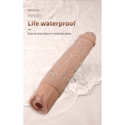 PRETTY LOVE - DILDO VIBRADOR REALISTA KESSLER CON 10 MODOS DE VIBRACIÓN Y 10 INTENSIDADES, 22 CM NATURAL