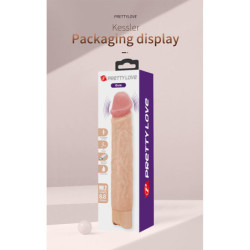 PRETTY LOVE - DILDO VIBRADOR REALISTA KESSLER CON 10 MODOS DE VIBRACIÓN Y 10 INTENSIDADES, 22 CM NATURAL