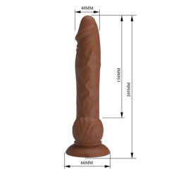 PRETTY LOVE - DILDO VIBRATORIO EREN 20,5 CM Ø 4,5 CM MARRÓN