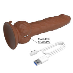 PRETTY LOVE - DILDO VIBRATORIO EREN 20,5 CM Ø 4,5 CM MARRÓN