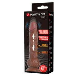 PRETTY LOVE - DILDO VIBRATORIO EREN 20,5 CM Ø 4,5 CM MARRÓN