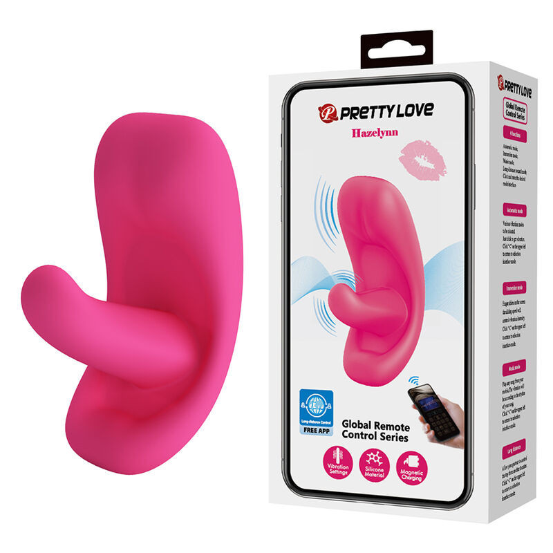 PRETTY LOVE - HAZELYNN MASAJEADOR ROSA CON CONTROL POR APP DE 12 FUNCIONES