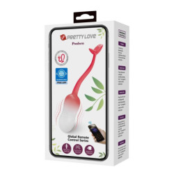 PRETTY LOVE - HUEVO VIBRATORIO CONTROLADO POR APP PULSEN, 12 FUNCIONES, RECARGABLE POR USB, ROSA