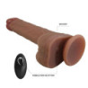 PRETTY LOVE - VIBRADOR REALISTA DE EMPUJE JONATHAN CON CONTROL REMOTO MARRÓN
