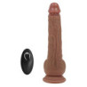 PRETTY LOVE - VIBRADOR REALISTA DE EMPUJE JONATHAN CON CONTROL REMOTO MARRÓN