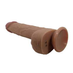 PRETTY LOVE - TOMMY VIBRADOR REALISTA CON EMPUJE Y CONTROL REMOTO MARRÓN OSCURO