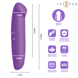 INTENSE- VIBRADOR DE PUNTO G PHIL MORADO 13 CM