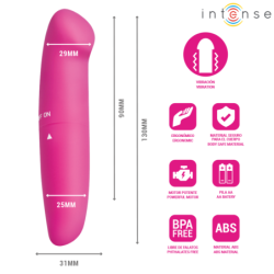 INTENSE- VIBRADOR DE PUNTO G PHIL ROSA 13 CM