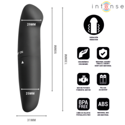 INTENSE- VIBRADOR DE PUNTO G PHIL NEGRO 13 CM