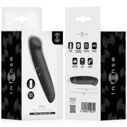 INTENSE- VIBRADOR DE PUNTO G PHIL NEGRO 13 CM