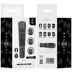 MASAJEADOR INTENSO KURT MINI CON 4 CABEZALES INTERCAMBIABLES NEGRO