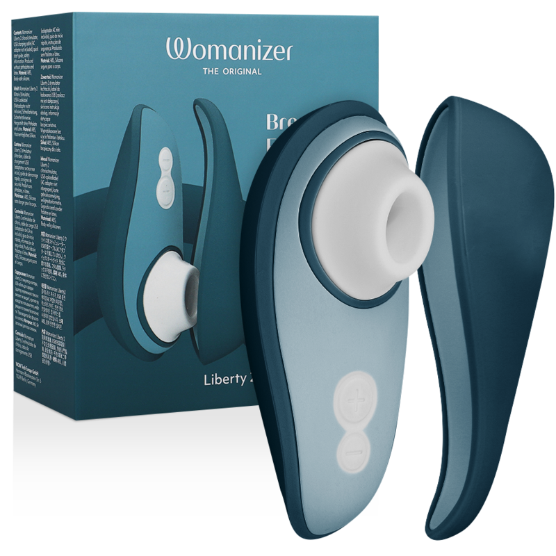 WOMANIZER - LIBERTY 2 ESTIMULADOR Y SUCCIÓN DE CLÍTORIS AZUL