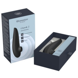 WOMANIZER - ESTIMULADOR CLITORAL CLÁSICO DE 2 SUCCIONES, 10 NIVELES DE INTENSIDAD, NEGRO