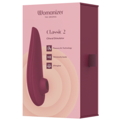 WOMANIZER - ESTIMULADOR CLITORAL CLÁSICO 2 DE BURDEOS