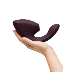 WOMANIZER - DUO NEXT ESTIMULADOR DOBLE DE CLITORAL Y PUNTO G MORADO OSCURO