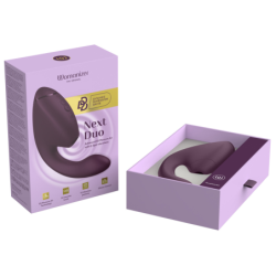WOMANIZER - DUO NEXT ESTIMULADOR DOBLE DE CLITORAL Y PUNTO G MORADO OSCURO