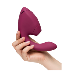 WOMANIZER - DUO NEXT ESTIMULADOR DOBLE DE CLITORAL Y PUNTO G ROSA OSCURO