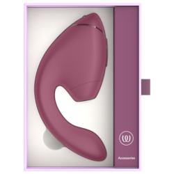 WOMANIZER - DUO NEXT ESTIMULADOR DOBLE DE CLITORAL Y PUNTO G ROSA OSCURO