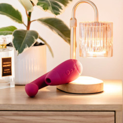 WOMANIZER - DUO NEXT ESTIMULADOR DOBLE DE CLITORAL Y PUNTO G ROSA OSCURO